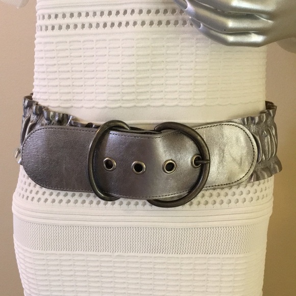 MAX&Co genuine leather metallic stretch be… - Picture 1 of 16